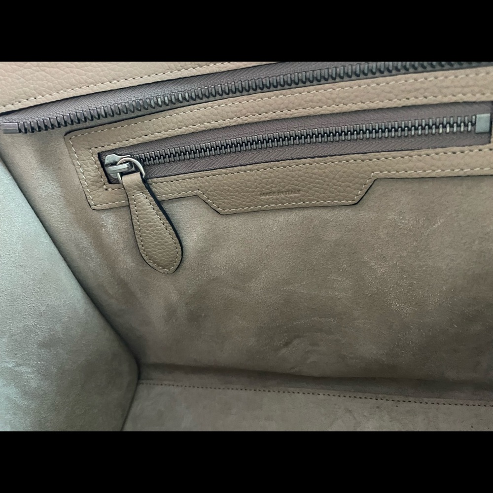 Authenticated Celine tote micro luggage drummed calfskin in Dune - Picture 7 of 12